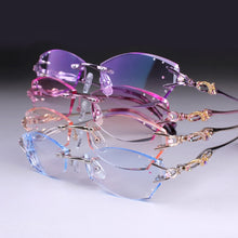 Load image into Gallery viewer, Prescription glasses Women Fashion Charm Diamond Rimless eyeglasses