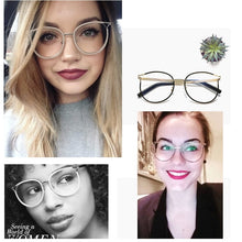 Load image into Gallery viewer, Cubojue Woman's Glasses Women Brand Nerd Round Female Myopia