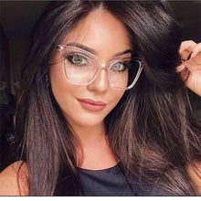 Load image into Gallery viewer, Vazrobe 140mm Oversized Transparent Glasses Women Cat Eye Women's