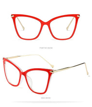 Load image into Gallery viewer, Vazrobe 140mm Oversized Transparent Glasses Women Cat Eye Women's