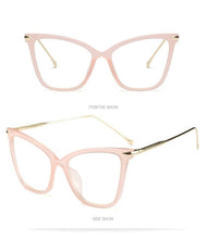 Load image into Gallery viewer, Vazrobe 140mm Oversized Transparent Glasses Women Cat Eye Women's