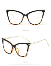 Load image into Gallery viewer, Vazrobe 140mm Oversized Transparent Glasses Women Cat Eye Women's