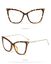 Load image into Gallery viewer, Vazrobe 140mm Oversized Transparent Glasses Women Cat Eye Women's